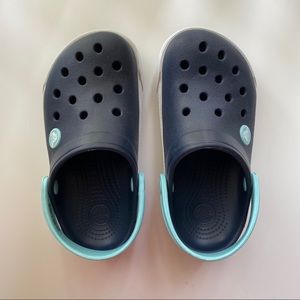 Toddler Crocs Baby Blue Navy & White Size 10/11